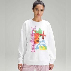 Lululemon Perfectly Oversized Crew Pride White Size 8